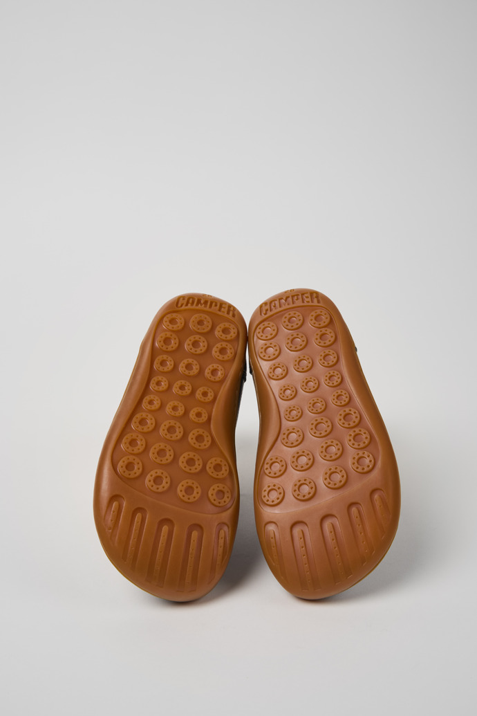 Camper Peu - Silberne Kinderstiefelette aus Leder.