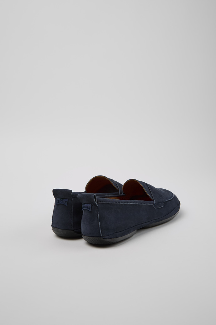 Camper Right - Blauer Damenschuh aus Nubukleder.