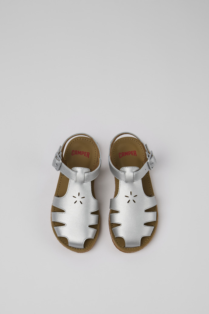 Camper Miko - Graue Ledersandalen
