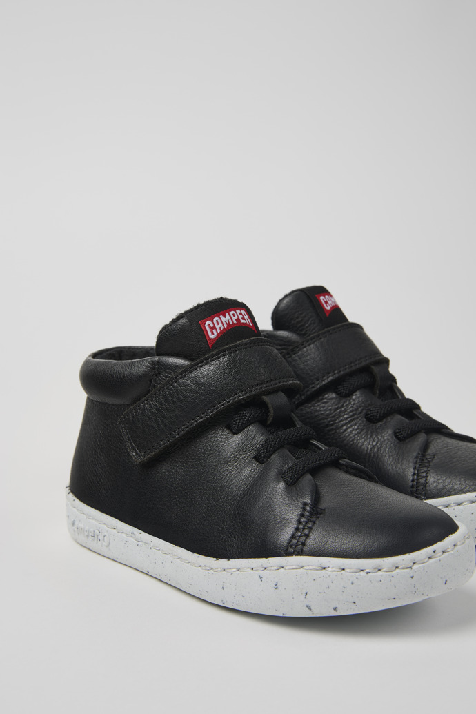 Camper Peu Touring - Schwarze Kinderstiefelette aus Leder