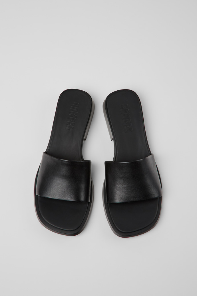 Camper Dana - Schwarze Ledersandalen für Damen.
