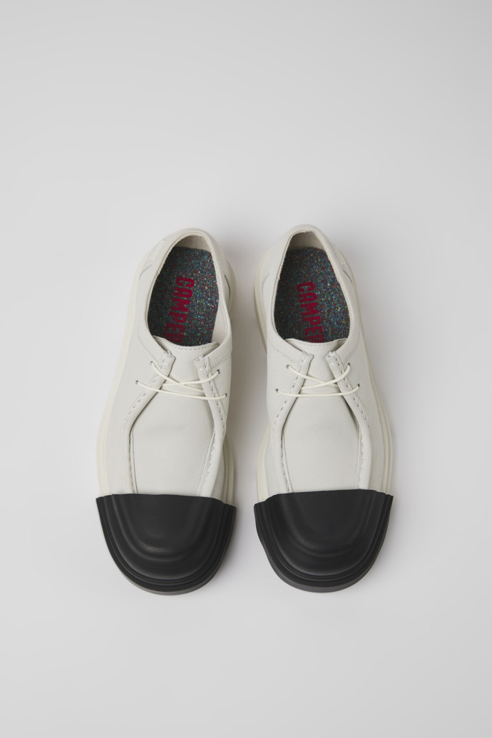 Camper Junction - Weißer Damenschuh aus ungefärbtem Leder