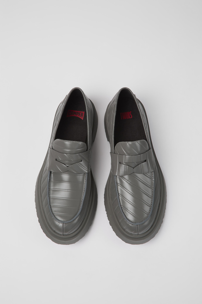 Camper Twins - Grauer Herrenloafer aus Leder