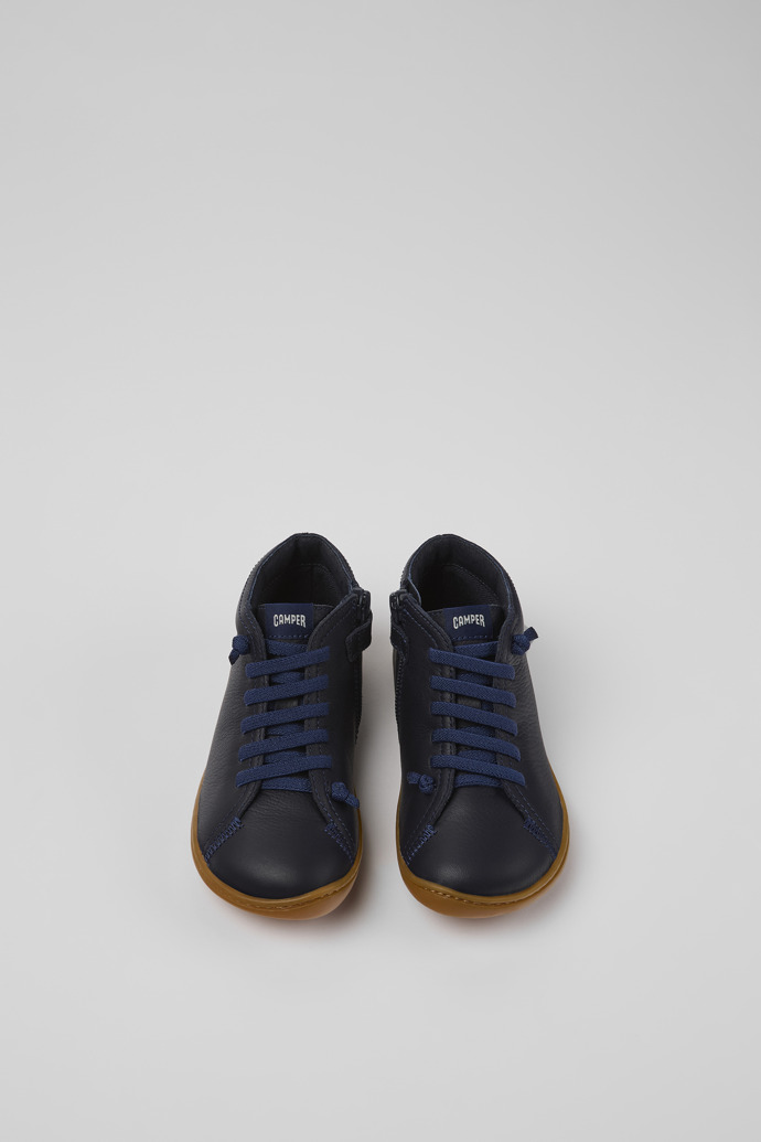 Camper Peu - Blaue Lederstiefeletten für Kinder.