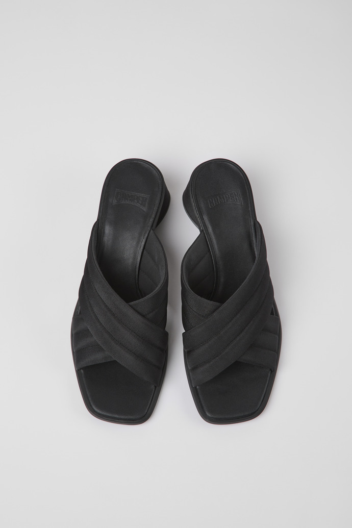 Camper Kiara - Schwarze Damensandale aus Textil