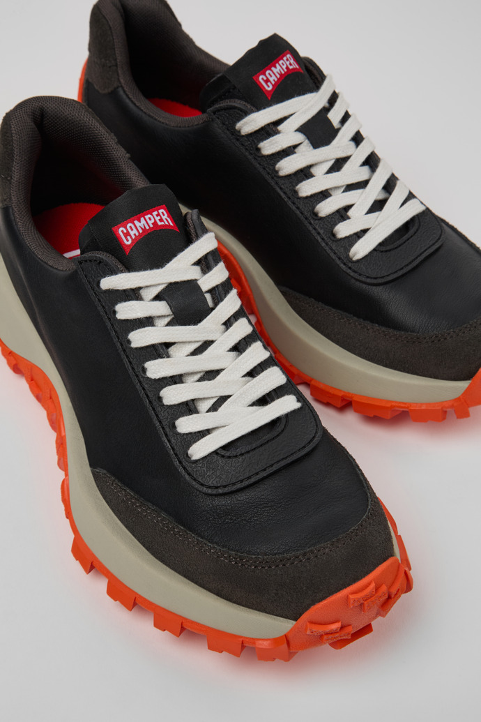 Camper Drift Trail VIBRAM - Schwarzer Damensneaker aus Leder und Nubukleder
