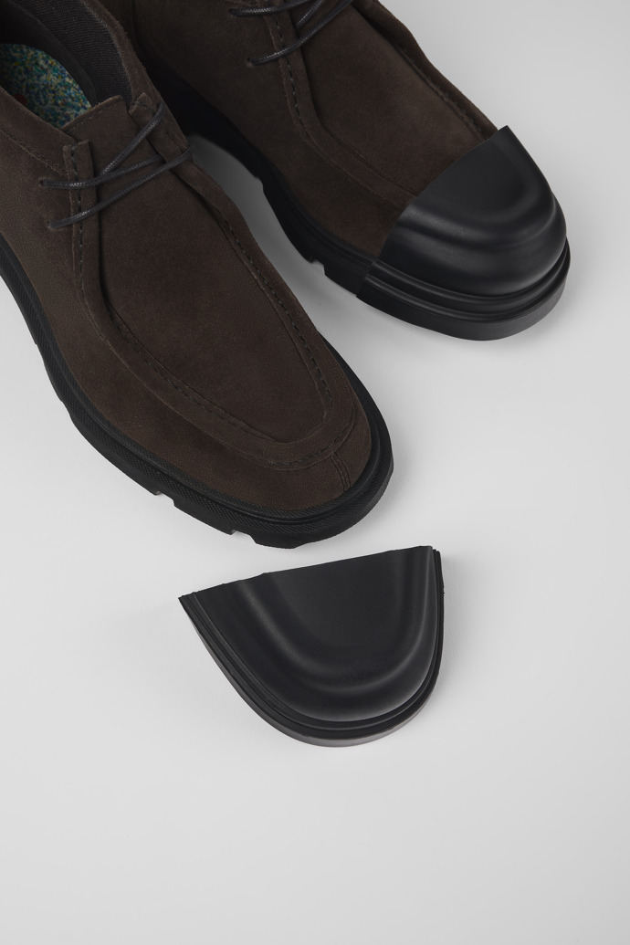 Camper Junction - Grauer Herrenschuh aus Nubukleder