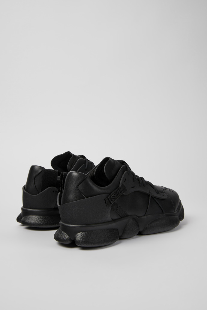 Camper Karst - Schwarzer Herrensneaker aus Textil und Leder