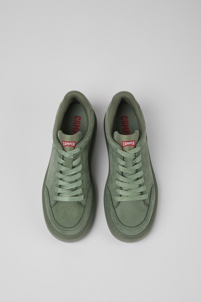 Camper Runner K21 - Grüner Damensneaker aus Nubukleder