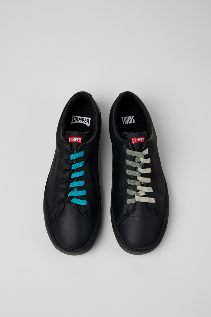 Camper Twins - Schwarzer Herrensneaker aus Leder.