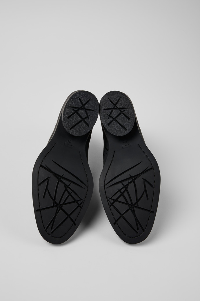 Camper Bonnie - Graue und schwarze Lederstiefeletten für Damen