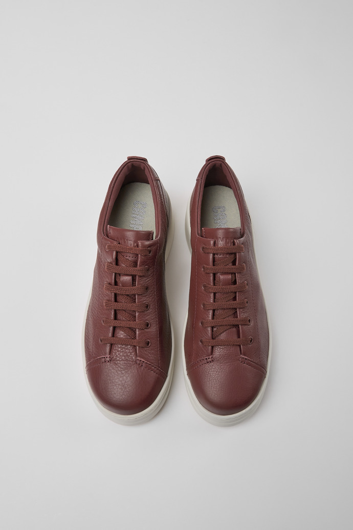 Camper Runner Up - Weinroter Ledersneaker für Damen