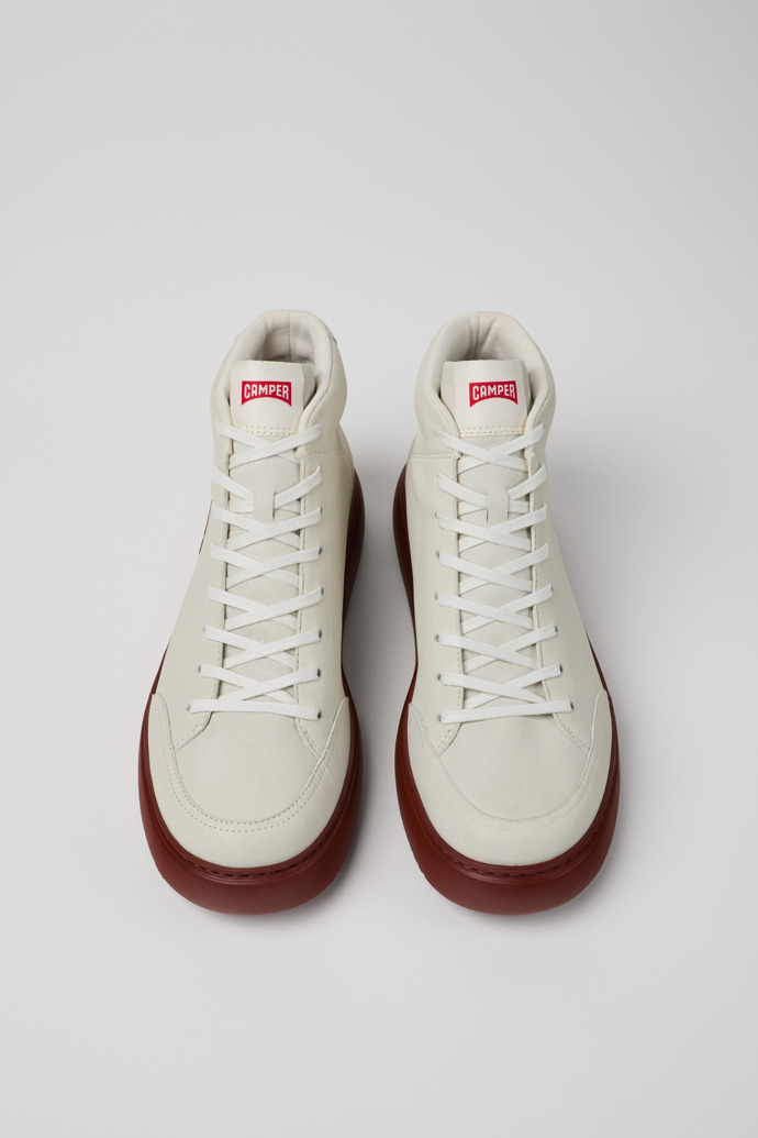 Camper Runner K21 - Weißer Herrensneaker aus ungefärbtem Leder