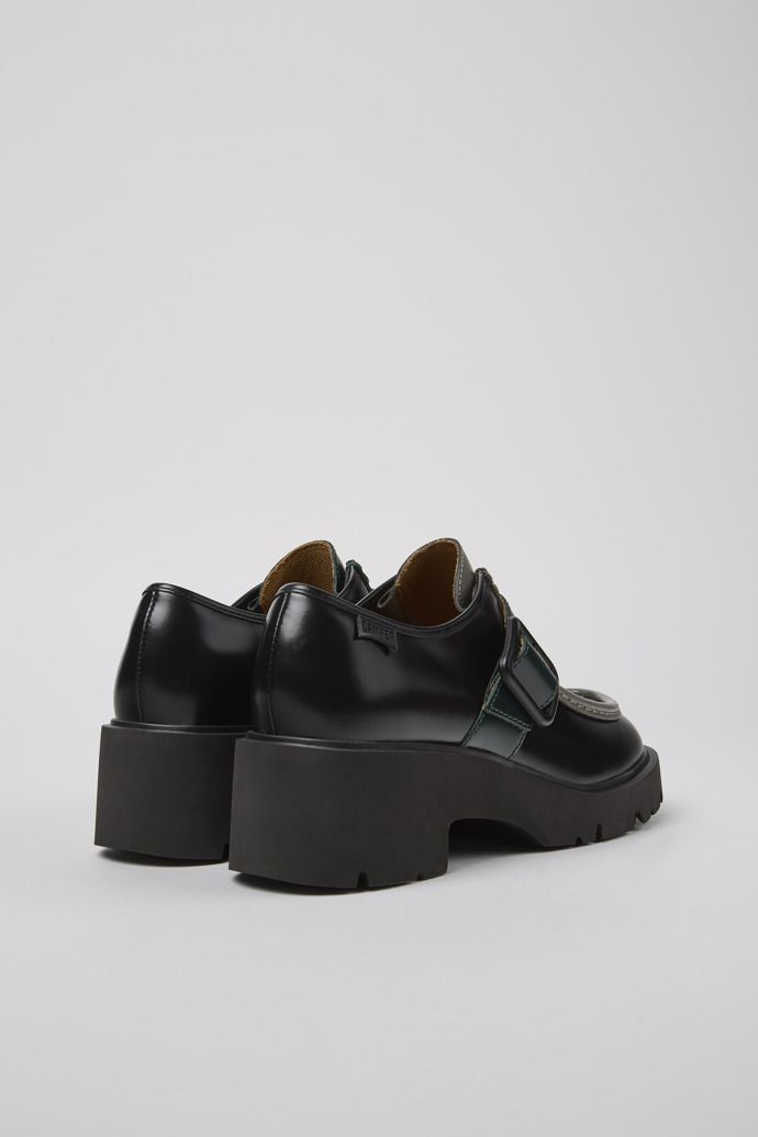 Camper Twins - Schwarzer und grauer Damenloafer aus Leder