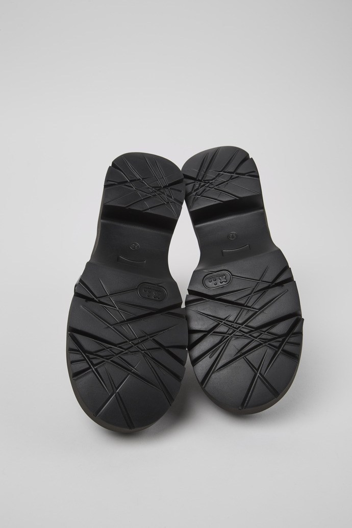 Camper Twins - Schwarzer und grauer Damenloafer aus Leder