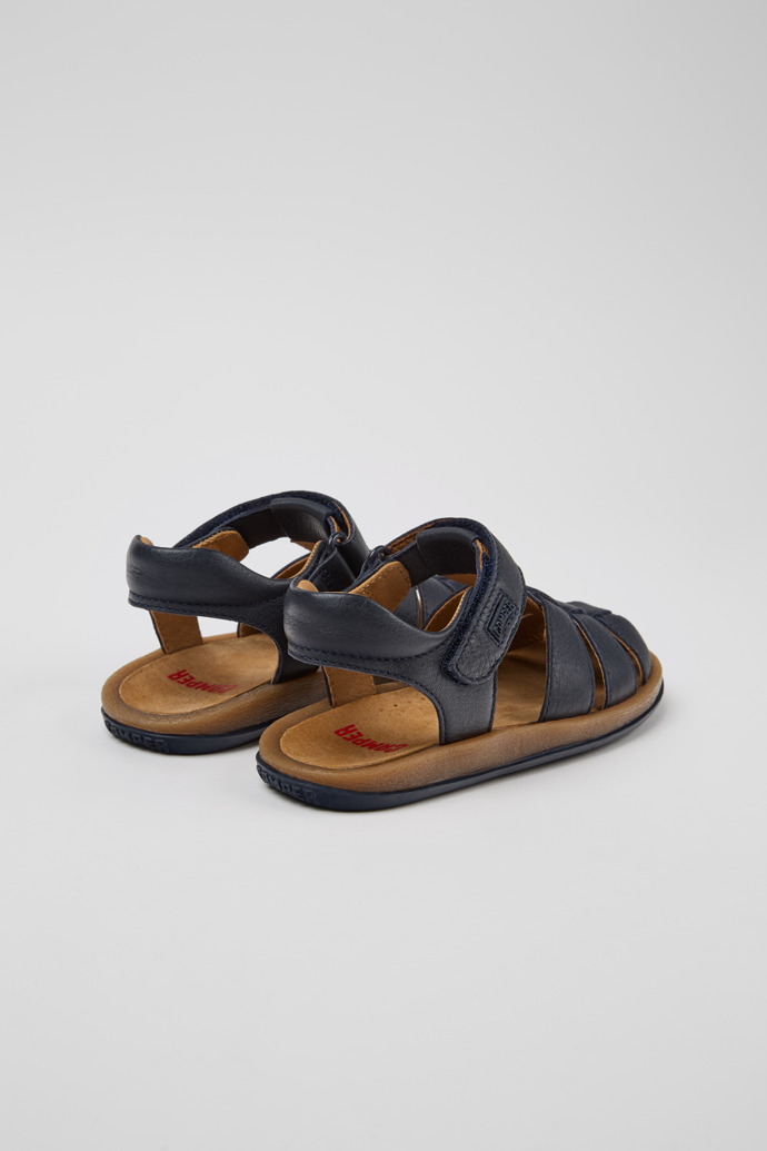 Camper Bicho - Blauer geschlossener Kindersandaletten aus Leder.