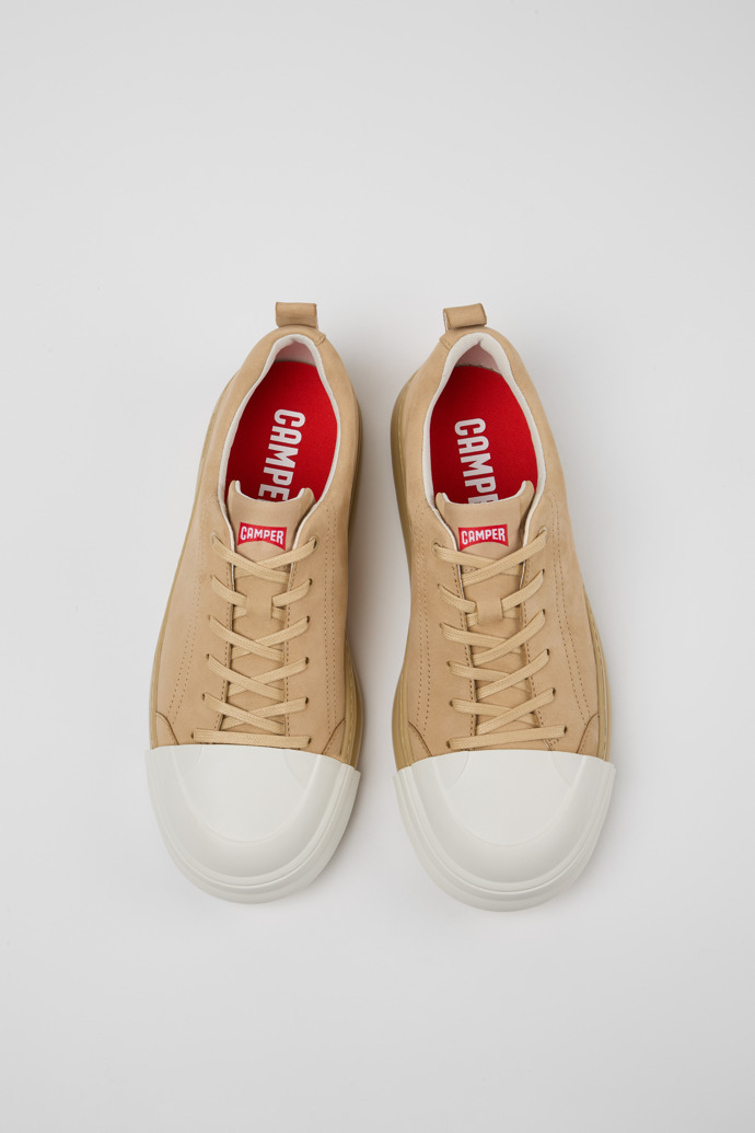 Camper Junction Runner - Beige Herrensneaker aus Nubukleder.