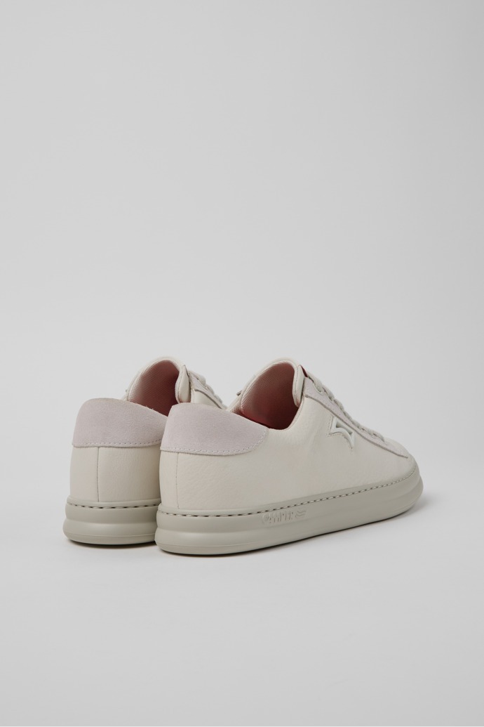 Camper Runner - Weiße Ledersneaker mit Nubukleder für Damen.