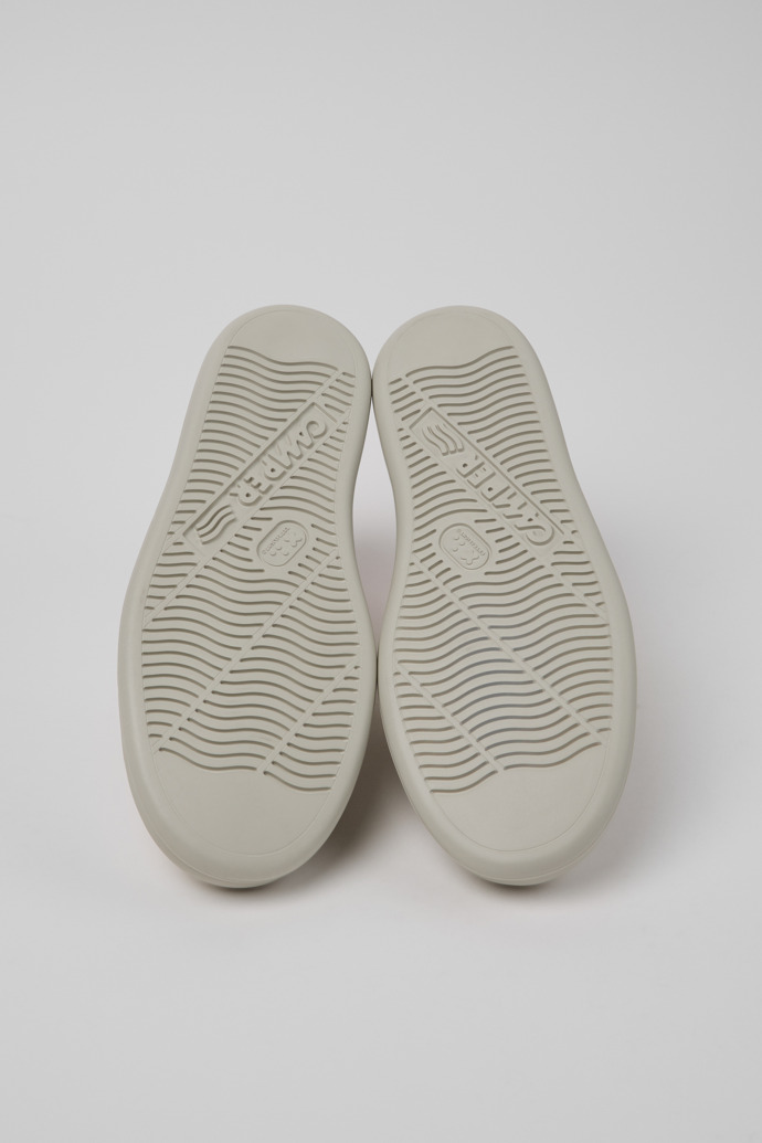 Camper Runner - Weiße Ledersneaker mit Nubukleder für Damen.