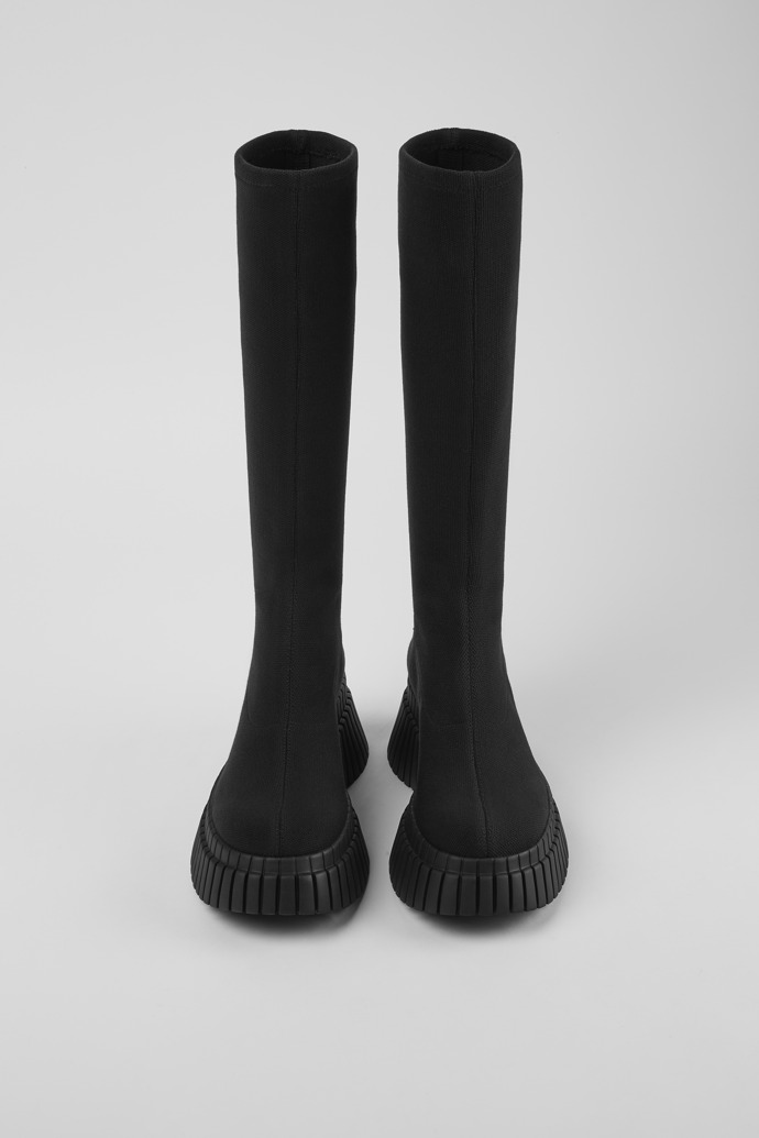 Camper BCN TENCEL® - Schwarzer, mittelhoher Damenstiefel aus Textil.