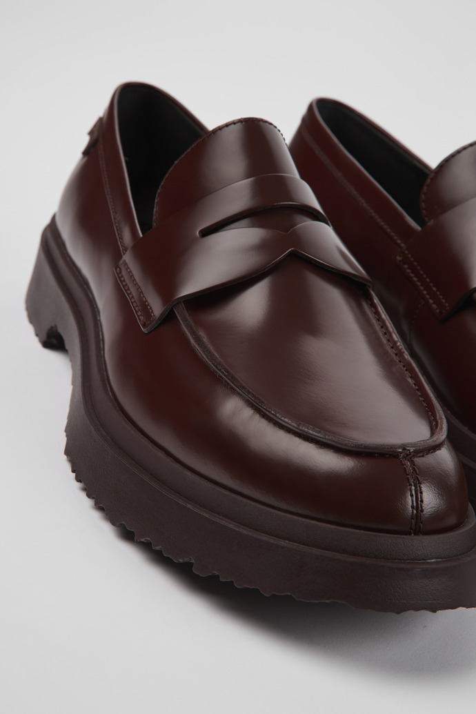 Camper Walden - Weinroter Herrenloafer aus Leder