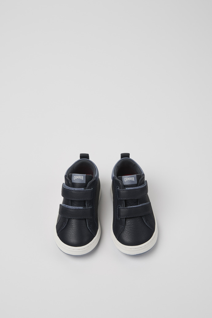 Camper Runner - Blaue und graue Kindersneaker aus Leder