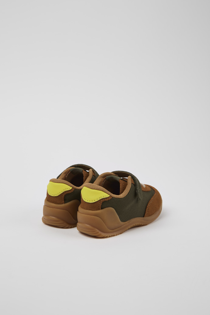 Camper Dadda - Grüne Kindersneaker aus Textil und Nubukleder