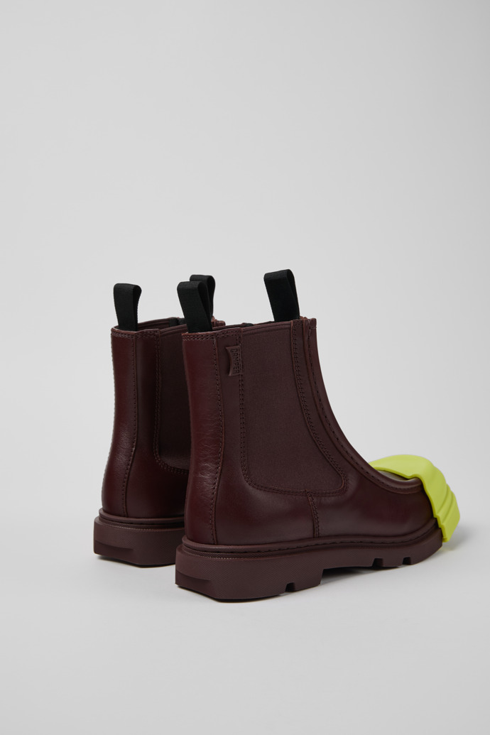 Camper Junction - Weinroter Chelseastiefel für Damen aus Leder