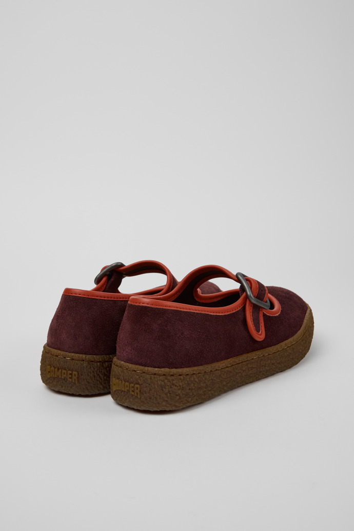Camper Peu Terreno - Weinroter Damenschuh aus Nubukleder und Leder.