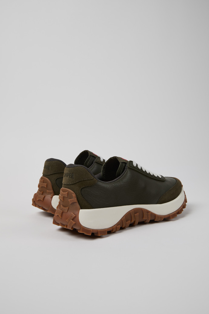 Camper Drift Trail VIBRAM - Grüner Damensneaker aus Leder und Nubukleder
