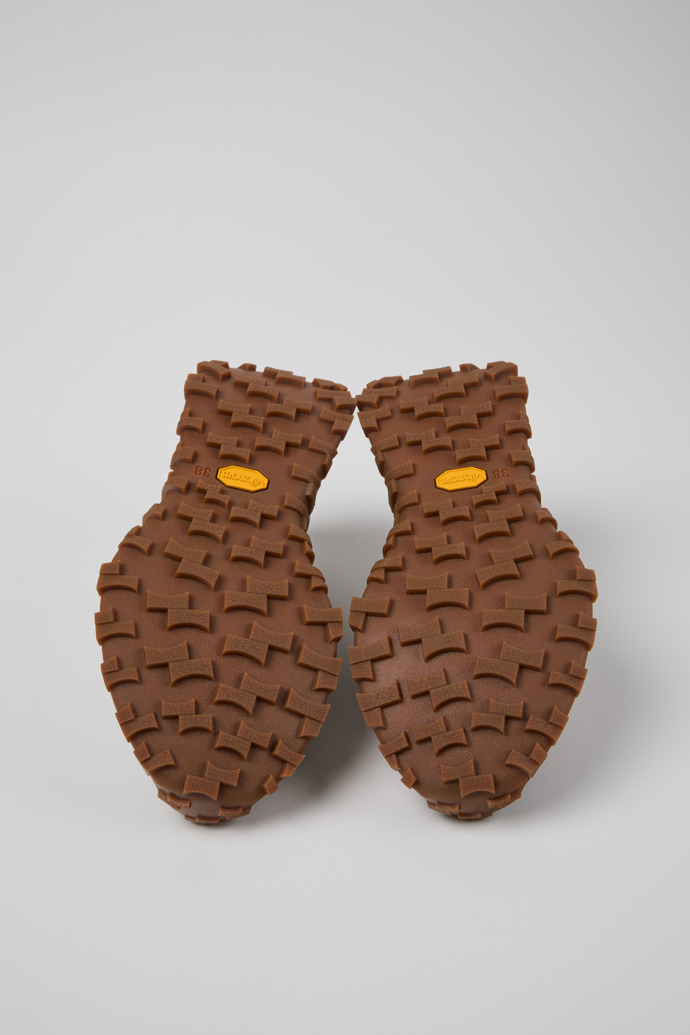 Camper Drift Trail VIBRAM - Grüner Damensneaker aus Leder und Nubukleder
