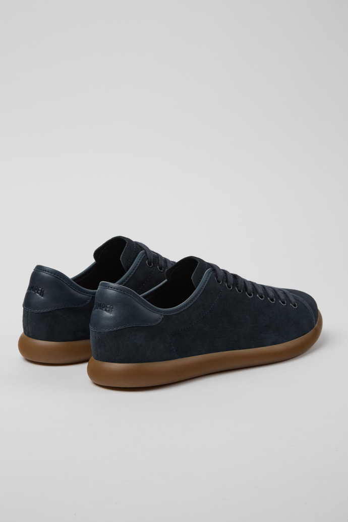 Camper Pelotas Soller - Blauer Herrensneaker aus Nubukleder und Leder.