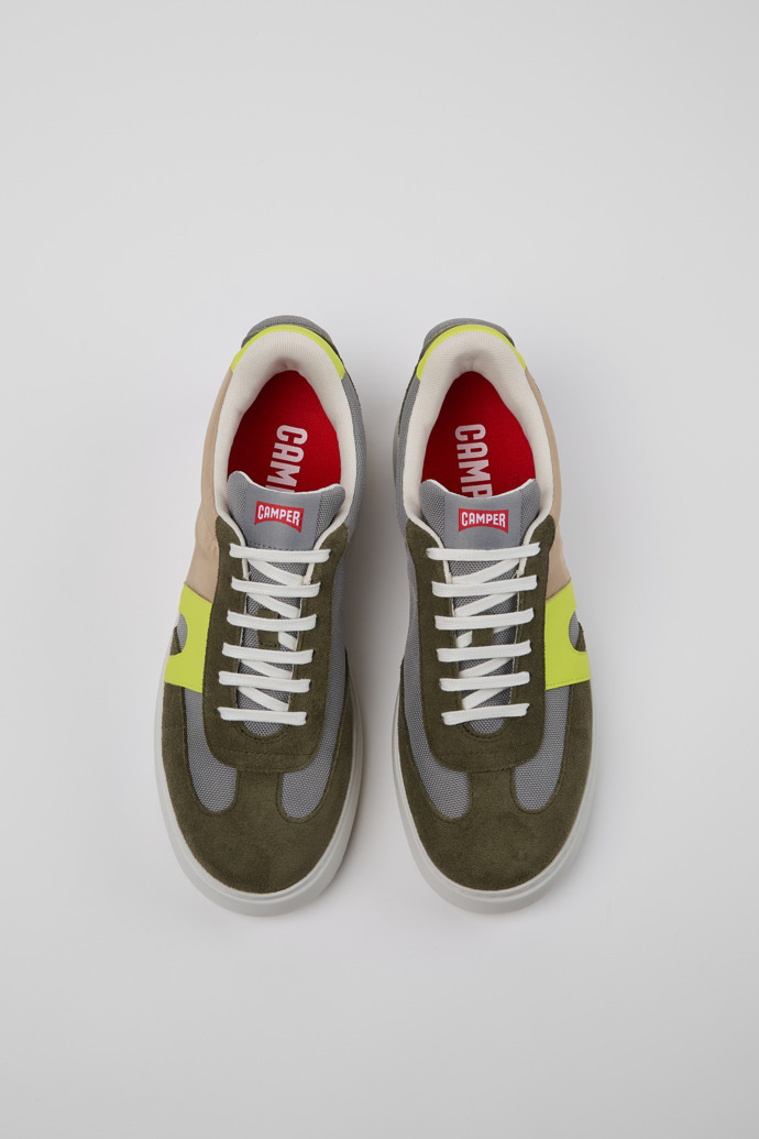 Camper Runner K21 Sorona® - Mehrfarbiger Herrensneaker aus recyceltem PET und Nubukleder.