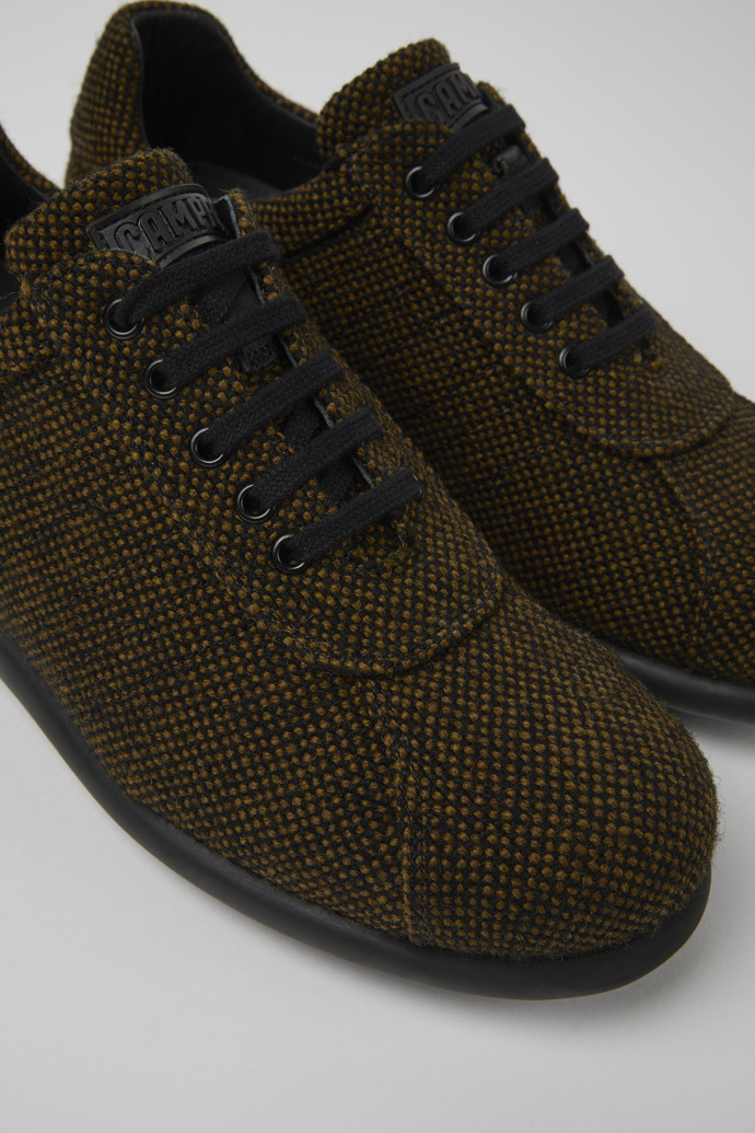 Camper Pelotas - Brauner Herrenschuh aus Wolle, Viskose und Leder