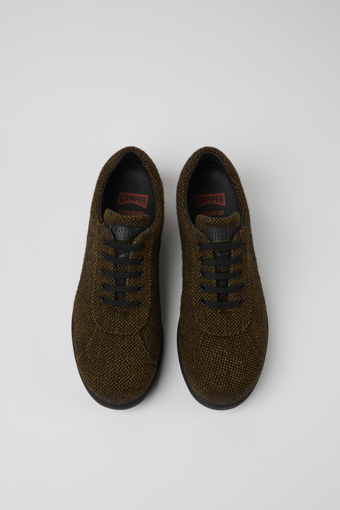 Camper Pelotas - Brauner Herrenschuh aus Wolle, Viskose und Leder