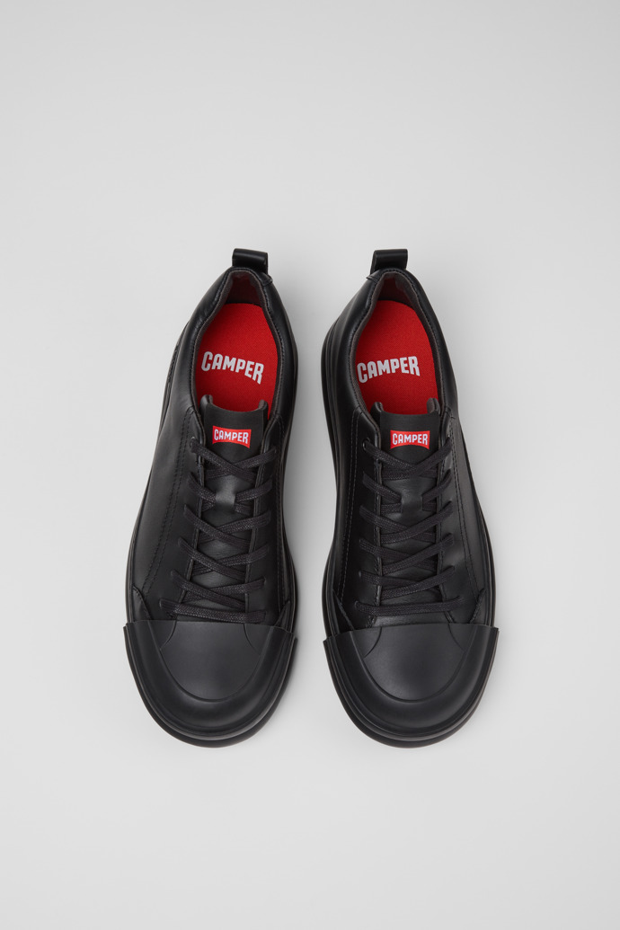 Camper Junction Runner - Schwarzer Herrensneaker aus Leder.