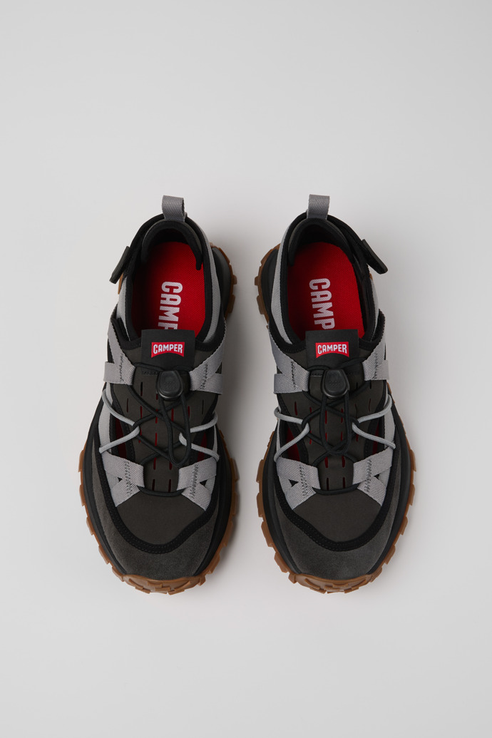 Camper Drift Trail VIBRAM - Grauer Herrensneaker aus recyceltem PET und Nubukleder.