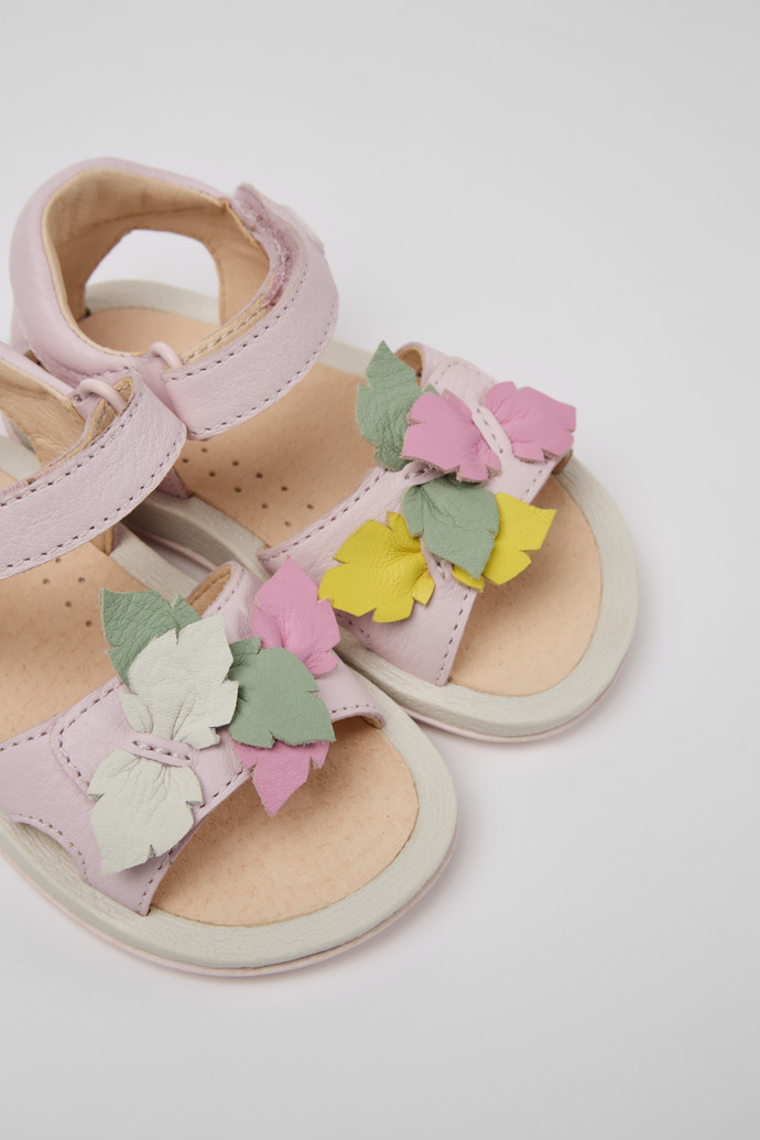 Camper Twins - Rosa Mädchensandale aus Leder