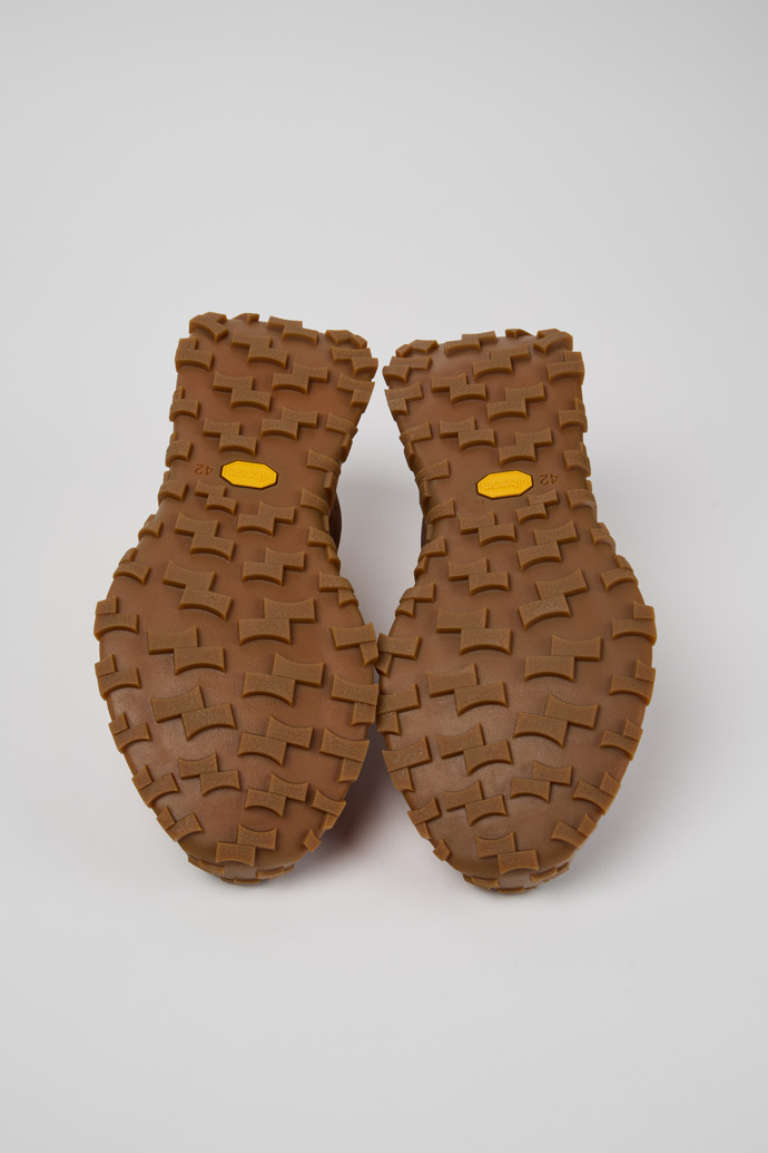 Camper Drift Trail - Brauner Herrensneaker aus Textil und Nubukleder.