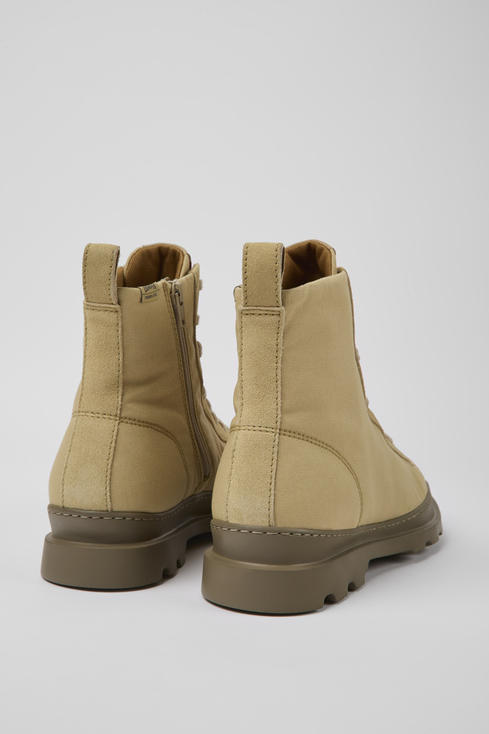 Camper Brutus - Beige Damenstiefelette aus Nubukleder und Textil