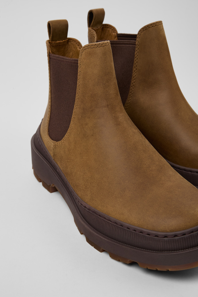 Camper Brutus Trek MICHELIN - Braune Damenstiefelette aus Nubukleder