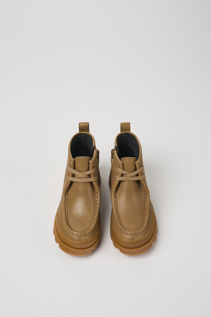 Camper Brutus - Braune Kinderstiefelette aus Leder