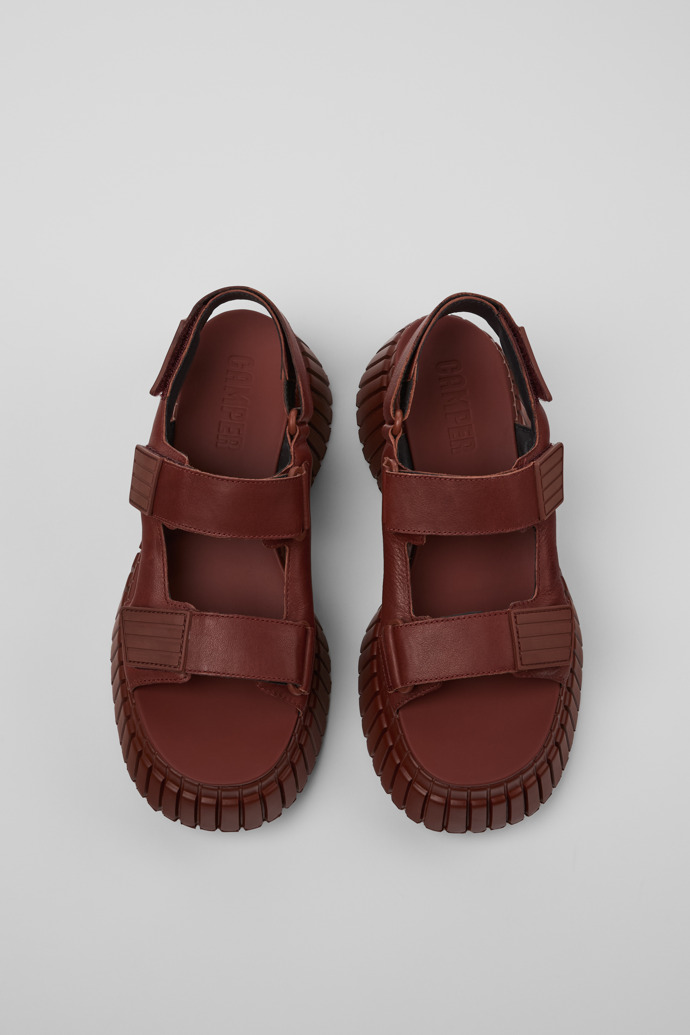 Camper BCN - Rote Leder-Sandalen für Damen.