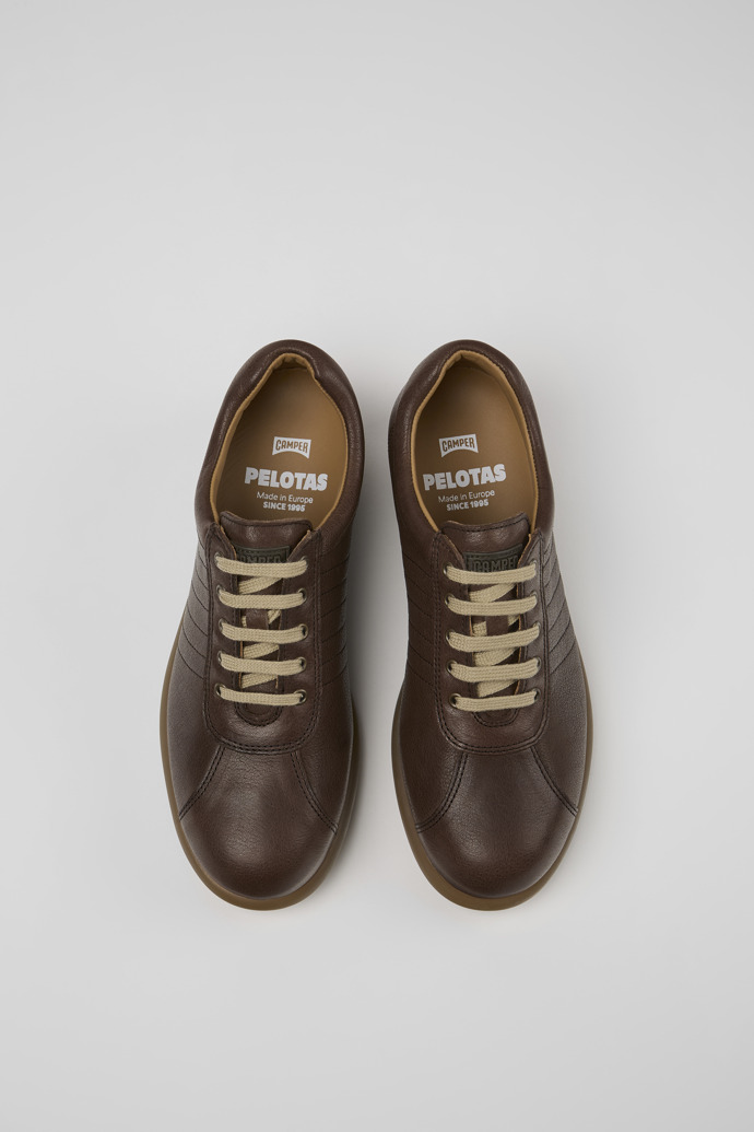 Camper Pelotas - Brauner Lederschuh für Damen.