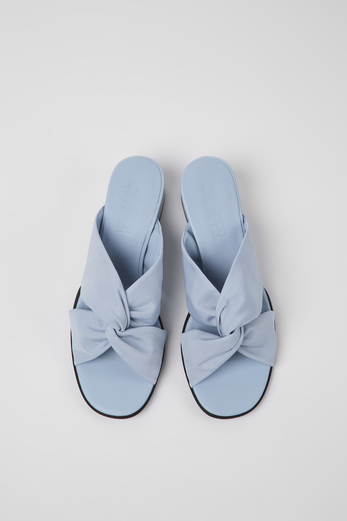 Camper Katie - Blaue Damensandale aus Textil