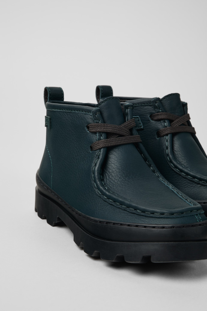 Camper Brutus - Grüne Kinderstiefelette aus Leder