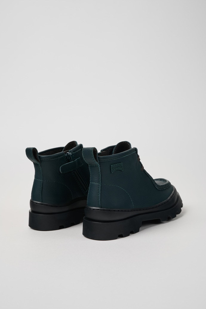 Camper Brutus - Grüne Kinderstiefelette aus Leder