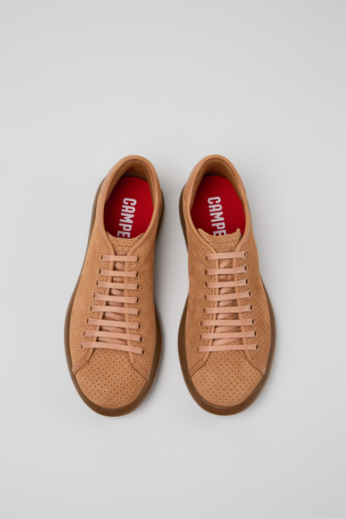 Camper Pelotas Soller - Nackte Nubuk- und Ledersneaker für Damen.