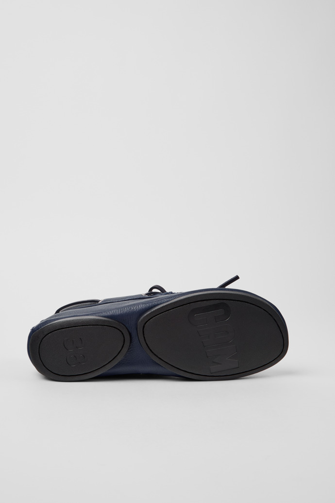 Camper Right Nina - Blauer Lederballerina für Damen.