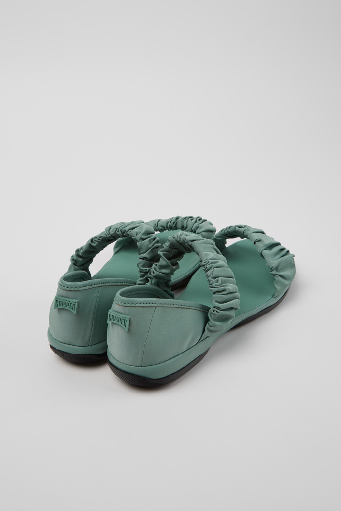 Camper Right - Grüne Sandalen aus recyceltem PET und Leder für Damen.